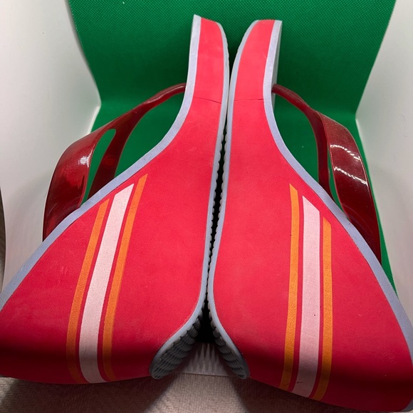 Womens Flip Flops High Heel Wedge Platform Sandals - Picture 2 of 4